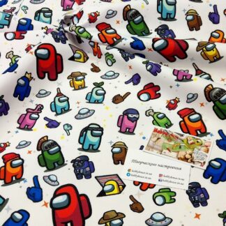 Плащівка волого- та вітрозахистом WR among us на білому арт 3374