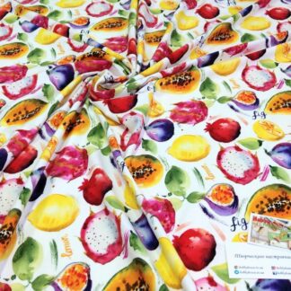 Стрейч-кулір екзотичні фрукти, арт 3390
